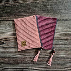 Periodentasche aus Cord (Breitcord) im Boho-Stil / Kosmetiktasche / Kopfhörertasche / Bindenetui / Tampontasche, Art.Nr. 04.004 oder 04.006