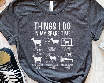 Shirt geitenliefhebber, grappig T-shirt met geitendingen, cadeau boerderijdieren