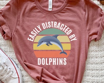 Camiseta de delfín, Camiseta de delfín, Regalos de delfines, Camiseta divertida, Camiseta de animales marinos, Camiseta del océano, Regalo para ella, Regalo para él, Avistamiento de delfines