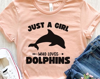Camiseta de delfín, Camiseta de delfín, Regalos de delfín, Camiseta de delfín para niños, Camiseta divertida, Camiseta de animales marinos, Camiseta de playa, Camiseta del océano, Regalo para ella