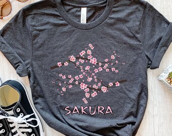 Sakura Shirt, Cherry Blossom Shirt, Cherry Blossom Gifts, Cherry Blossom Print, Sakura Blossom, Japanese Cherry, Floral Shirt, Spring Shirt
