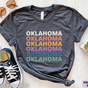 Oklahoma Shirt, Oklahoma Geschenke, Oklahoma State T-Shirt, Oklahoma Kinder T-Shirt, Oklahoma Shirts für Frauen, Oklahoma Retro Tshirt, Mädchen Reise Shirt