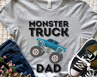 Monster Truck pappa-tröja, monstertruck-presenter, herr-monstertruck-t-shirt, monstertruck-födelsedagsfest-tröja, monstertruck-familj-t-shirts