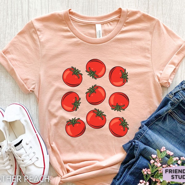 Tomato T-shirt, Tomato Gifts, Tomato Tshirt, Kids Tomato Tee, Tomato Day, Tomato Theme, Tomato Fruit, Girls Tomato Shirt, Cottagecore Shirt