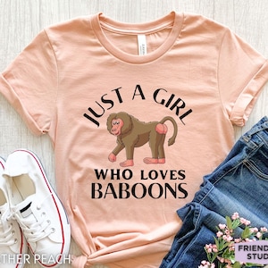 Baboon Shirt, Funny Baboon Tshirt, Baboon Gifts, Girls Baboon Tee, Baboon Primate, Baboon T Shirt, Olive Baboon, Yellow Baboon,Animal Shirts