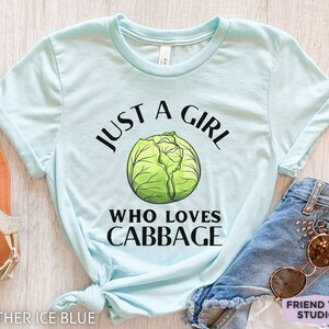 Girls Cabbage Shirt, Funny Cabbage T Shirt, Womens Cabbage T-shirt, Vegetable Shirt, Garden Shirt, Cabbage Gift For Mom, Kids Cabbage Tee