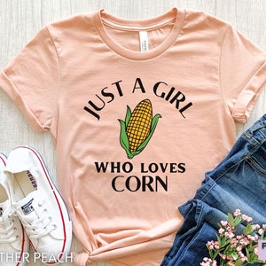 Nur ein Mädchen, das Mais-Hemd liebt, lustiges Mais-T-Shirt, Mais-Geschenke, Mais-Kindert-stück, Gemüsehemd, Bauernmarkt-Hemd, Geschenk für sie