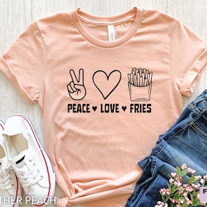 Cute Fries Shirt, Fries Lover Gift, Fries Kids Tee, Girls Fry T-shirt, French Fries Shirt, Womens Fries T-shirt, Fries Food Shirt