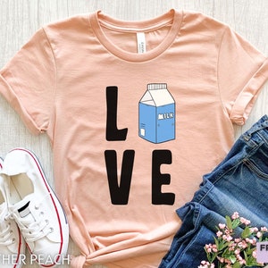Cute Milk Shirt, Funny Milk T-shirt, Kids Milk Tee, Girls Milk Tshirt, Womens Milk T Shirt, Milk Lover Gift, Cow Milker Gift,Milk Carton Tee