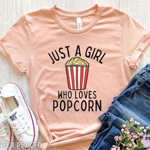 Popcorn Shirt, Funny Popcorn Tshirt, Popcorn Gifts, Girls Popcorn Tee, Popcorn T-shirt, Movie Night, Film Lover, Theater, Cinema Team Shirts