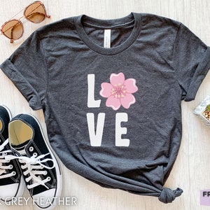 Cherry Blossom T-Shirt, Sakura Flower Graphic Tee for Women, Spring Floral Shirt, Aesthetic Nature Top, Perfect Gift for Plant Lovers