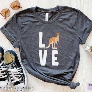 Känguru Shirt, Känguru Kunst, Känguru Top, Känguru Geschenke, Tier Shirt, australische Tiere, Kinder Känguru T-Shirt