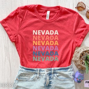 Nevada Shirt, Nevada Geschenke, Zustand Shirt, Mädchen Reise Shirts, trendiges Shirt, Reise Shirt, Urlaubs Shirt, Glücksspiel Shirt, Las Vegas Reise Shirt