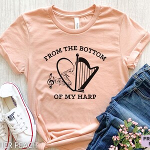Chemise harpe, t-shirt harpe drôle, cadeaux harpe, t-shirt harpe pour fille, chemise harpiste, cadeau harpiste, t-shirt joueur de harpe, instrument de harpe, professeur de harpe
