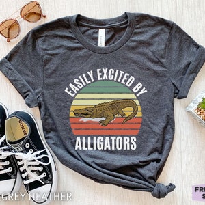 Alligator Shirt, Funny Alligator T-shirt, Alligator Gifts, Retro Sunset Alligator Tee, Gator Shirt, American Alligator, Alligator T-shirt