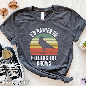 Krähe Shirt, Krähe Shirt, Krähe Geschenke, Krähe Vogel, Krähe Kinder T-Shirt, Geschenk für sie, Geschenk für ihn, Tier Shirt, Retro Shirt, Geburtstagsgeschenk