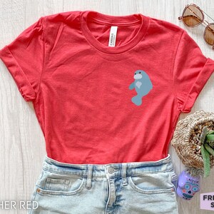 Manatee Shirt, Pocket Manatee Shirt, Manatee Gifts, Girls Manatee Tshirt, Florida Manatee T-shirt, Manatee Cruise, Sea Cow Shirt,Manatee Tee