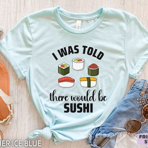 Sushi-Grafik-T-Shirt, Sushi-Liebhaber-Geschenke, japanisches Sushi-Shirt, lustiges Sushi-T-Shirt, Sushi-Themen-Kleidung, Sushi-Crewneck, Kinder-Sushi-T-Shirt
