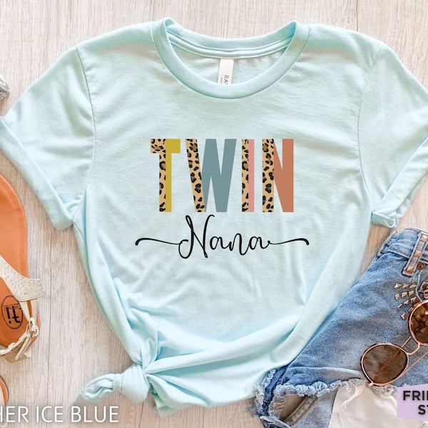 Twin Nana T-shirt, Twin Nana Shirt, Retro Twin Nana Tshirt, Funny Twin Mom T Shirt, Twin Grandma Gift, Grandma of Twins Shirt, Gift For Mom