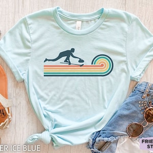 Retro Curling Shirt, Curling Gifts For Dad, Curling Tee, Kids Curling T-shirt, Curling Tshirt, Curling Sport T Shirt, Curling Lover Gift