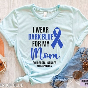 Camisa sobre el cáncer colorrectal, mes de concientización sobre el cáncer colorrectal de marzo, camiseta sobre el cáncer colorrectal, camisa sobre el cáncer de cinta azul, camiseta sobre el cáncer de colon