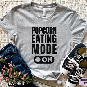 Popcorn Eating Mode, Popcorn Shirt, Funny Popcorn T shirt, Popcorn Gifts, Popcorn Kids Tee, Movie Night, Film Lover, Cinema Shirts, Dad Gift