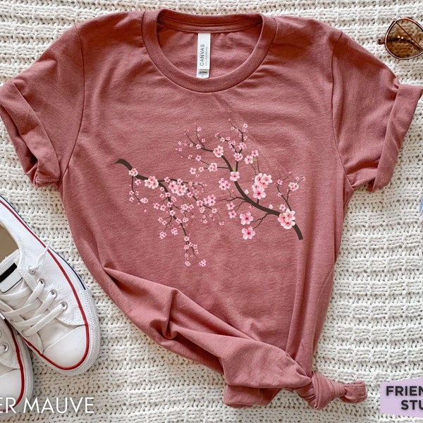 Cherry Blossom Shirt, Sakura Shirt, Cherry Blossom Gift, Floral T-shirt, Japanese Cherry Tshirt, Girls Flower Shirt, Cherry Blossom Tree Tee