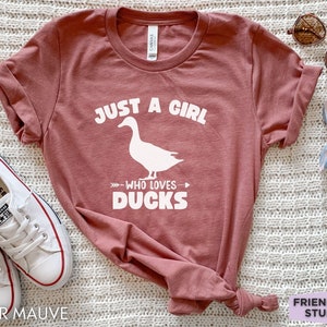 Just A Girl Who Loves Ducks Shirt, Girls Duck Shirt, Womens Duck T-shirt, Kids Duck Tee, Cute Duck T Shirt, Bird Shirt, Duck Gifts For Her