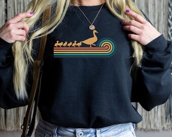 Sudadera de pato, suéter de pato, camiseta divertida de pato, regalos de pato, sudadera de cuello redondo de pato ánade real, camiseta de pato, camiseta de animales, regalo para ella, caza de patos