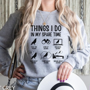 Crow Sweatshirt, Crow Gift, Funny Crow Shirt, Crow Bird, Crow Lover, Kids Crow Tee, Animal Shirt, Corvid Sweater, Crow Crewneck, Mom Gift