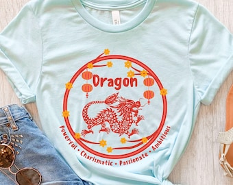 Year of the Dragon Shirt, Chinese Zodiac Astrology Tee, Lunar New Year Gift