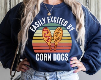 Corn Dog Sweatshirt, Corn Dog Sweater, Funny Corn Dog Shirt, Corn Dog Crewneck, Hot Dog Sweatshirt, Corn Dog Festival, State Fair Food Tee