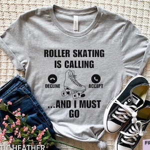 Roller Skate T-Shirt, Funny Skating Shirt, Quad Skates Tee, Roller Derby Gift, Rink Life Shirt, Womens Skater Top, Skate Crew Apparel