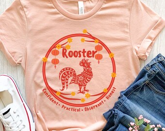 Year of the Rooster Chinese Zodiac Shirt, Lunar New Year Gift, Rooster Horoscope Tee, Astrology Rooster Shirt, Zodiac Rooster Tee,1981 Birth