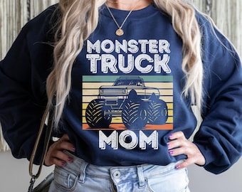 Monster Truck Mama Sweatshirt, Monster Truck Geschenke, Womens Monster Truck Pullover, Monster Truck Geburtstagsfeier, Monster Truck Familie Shirt