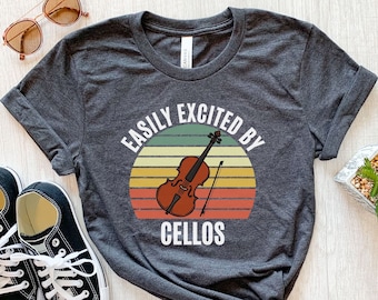 Camisa de violoncelo, presentes de violoncelo, camisa de violoncelista, camiseta de violoncelo, camisa de música, camisa de banda, camisa de músico, camisa de violino, camisa de professor de música, arte de violoncelo