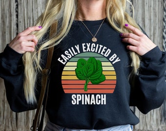 Spinach Sweatshirt, Spinach Gifts, Funny Spinach Shirt, Vegetable Shirt, Gift For Her, Farmers Market Shirt, Spinach Crewneck, Gift For Him