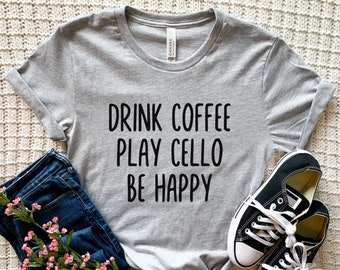Camisa de violoncelo, presentes de violoncelo, camisa de violoncelista, camiseta de violoncelo, camisa de música, camisa de banda, camisa de músico, camisa de violino, camisa de professor de música, arte de violoncelo