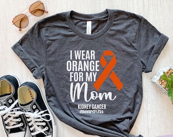 Kidney Cancer Shirt, Kidney Cancer Awareness Tshirt, March Cancer T Shirt, Kidney Cancer Support, Kidney Cancer Family Shirts, Orange Ribbon