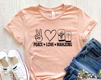 Mahjong T-Shirt, Cute Mahjong Shirt, Mahjong Gifts, Mahjong Player, Mahjong Chinese Game, Girls Mahjong Tee, Mah-jongg, Mahjong Championship