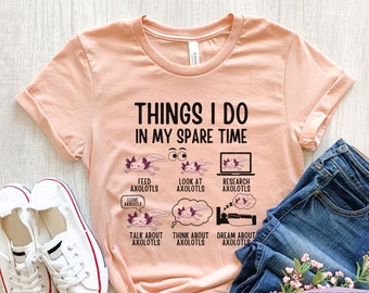 Axolotl Shirt, Axolotl Besitzer Geschenke, Mädchen Axolotl T-shirt, lustiges Axolotl T-Shirt, Axolotl Salamander, Kinder Axolotl T Shirt, Axolotl Druck