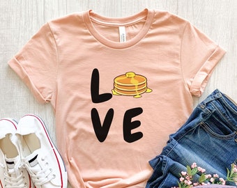 Shirt pannenkoek, cadeaus pannenkoek, grappig T-shirt pannenkoek, kinder pannenkoek T-shirt, cadeau voor haar, pannenkoek print, hotcake shirt, Flapjack T-shirt, cadeau moeder