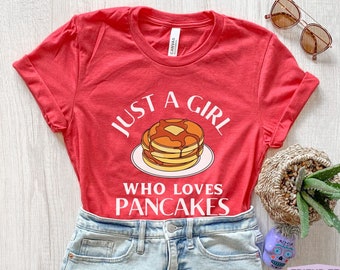 Shirt pannenkoek, cadeaus pannenkoek, grappige T-shirt pannenkoek, T-shirt meisjes pannenkoek, shirt pannenkoekthema, pannenkoekenprint, hotcake-T-shirt, Flapjack-T-shirt