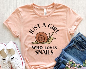 Schnecken-Shirt, Mädchen-Schnecke-T-Stück, Frauen-Schnecke-T-Shirt, Schnecke-Geschenke, lustiges Schnecke-T-Shirt, Garten-Schnecke, Insekt-Hemd, Malakologie-Hemd, Gastropode