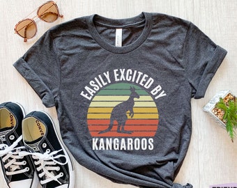 Retro Kangaroo Shirt, Mens Kangaroo T-shirt, Womens Kangaroo Tshirt, Kids Kangaroo Tee, Kangaroo Animal Shirt, Kangaroo Gift For Mom