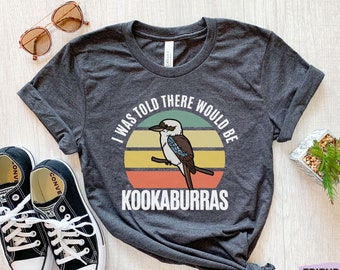 Retro Kookaburra Shirt, Funny Kookaburra Tshirt Gift For Bird Lover, Australian Kookaburra Tee, Kingfisher T-Shirt, Laughing Kookaburra