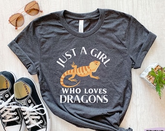 Camisa de dragón barbudo, Camiseta divertida de dragón barbudo, Regalos de dragón barbudo, Camiseta de dragón barbudo, Camisa Pogona, Camiseta de lagarto, Animal reptil