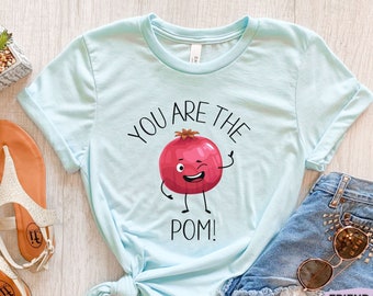 Pomegranate T-shirt, Fruit Shirt, Gardening Gift, Screen Printed T
