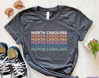 Shirt North Carolina, geschenken North Carolina, shirt staat North Carolina, T-shirt North Carolina, T-shirt North Carolina, reizen North Carolina