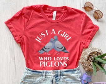 Camiseta de paloma, regalo de paloma para ella, camisetas de paloma para mujer, camiseta gráfica de paloma para niña, camiseta para niño, camiseta de paloma, camiseta de alimentación de palomas